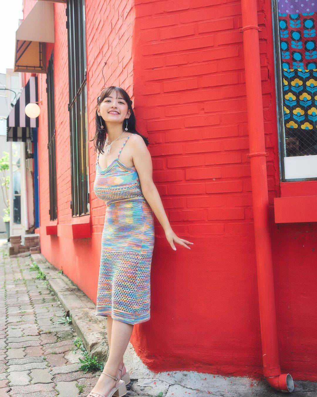 yanasesaki やっぱりそこ暑いよね…」デビュー10周年グラドル〝ぴったりニットワンピ〟で扇風機を当てる場所が…「控えめに言って最高！」：「おっ！」でつながる地元密着のスポーツ応援メディア  西スポWEB OTTO!