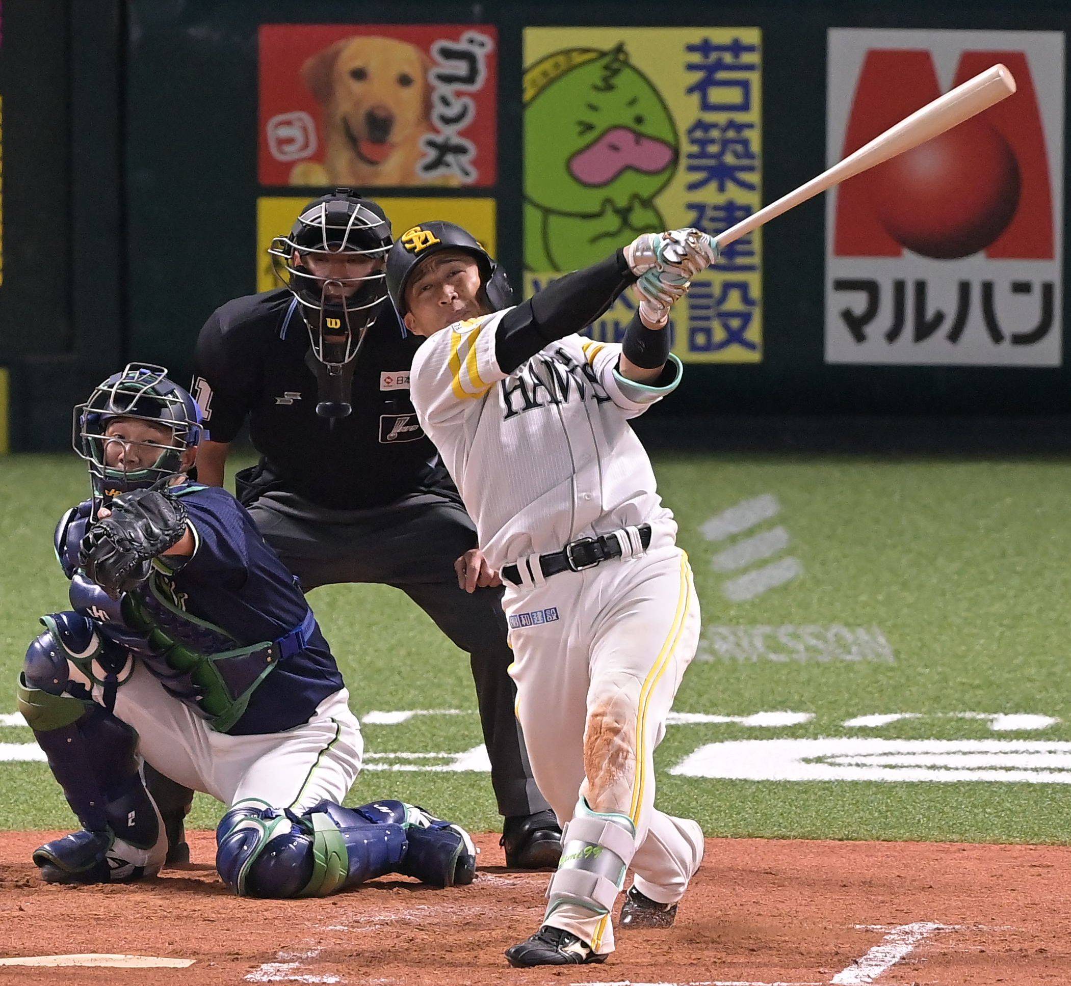 3.3オープン戦ヤクルト戦】ソフトバンクおタカらギャラリー：「おっ