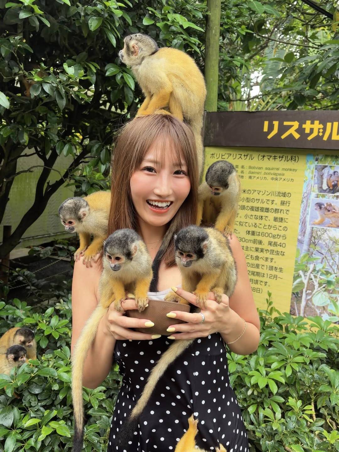 無数の猿がグラドルを強襲…熊谷麻音〝ビックリショット〟に反響