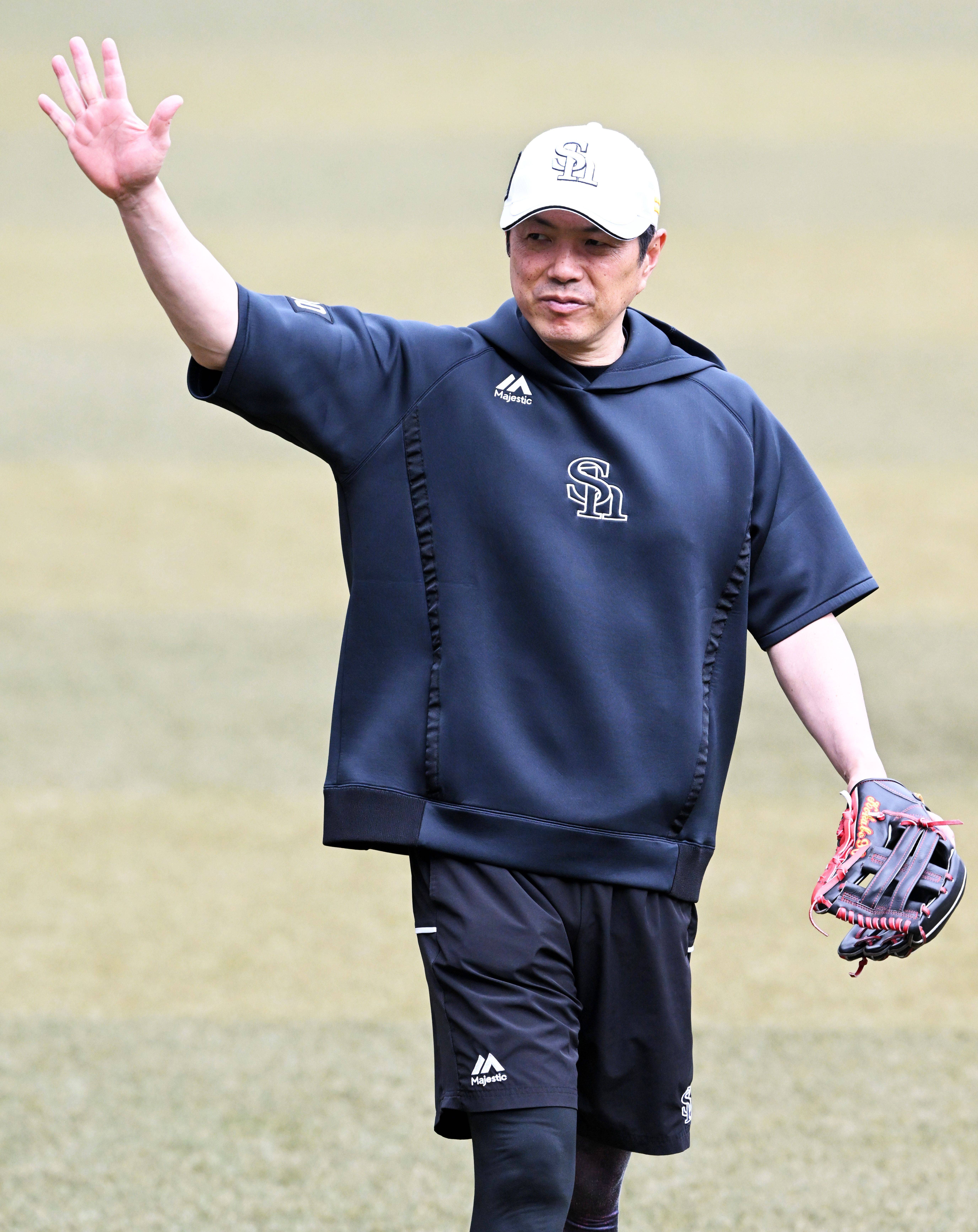 守備練習する柳田（撮影・柿森英典）｜【7.18 ロッテ戦ハイライト