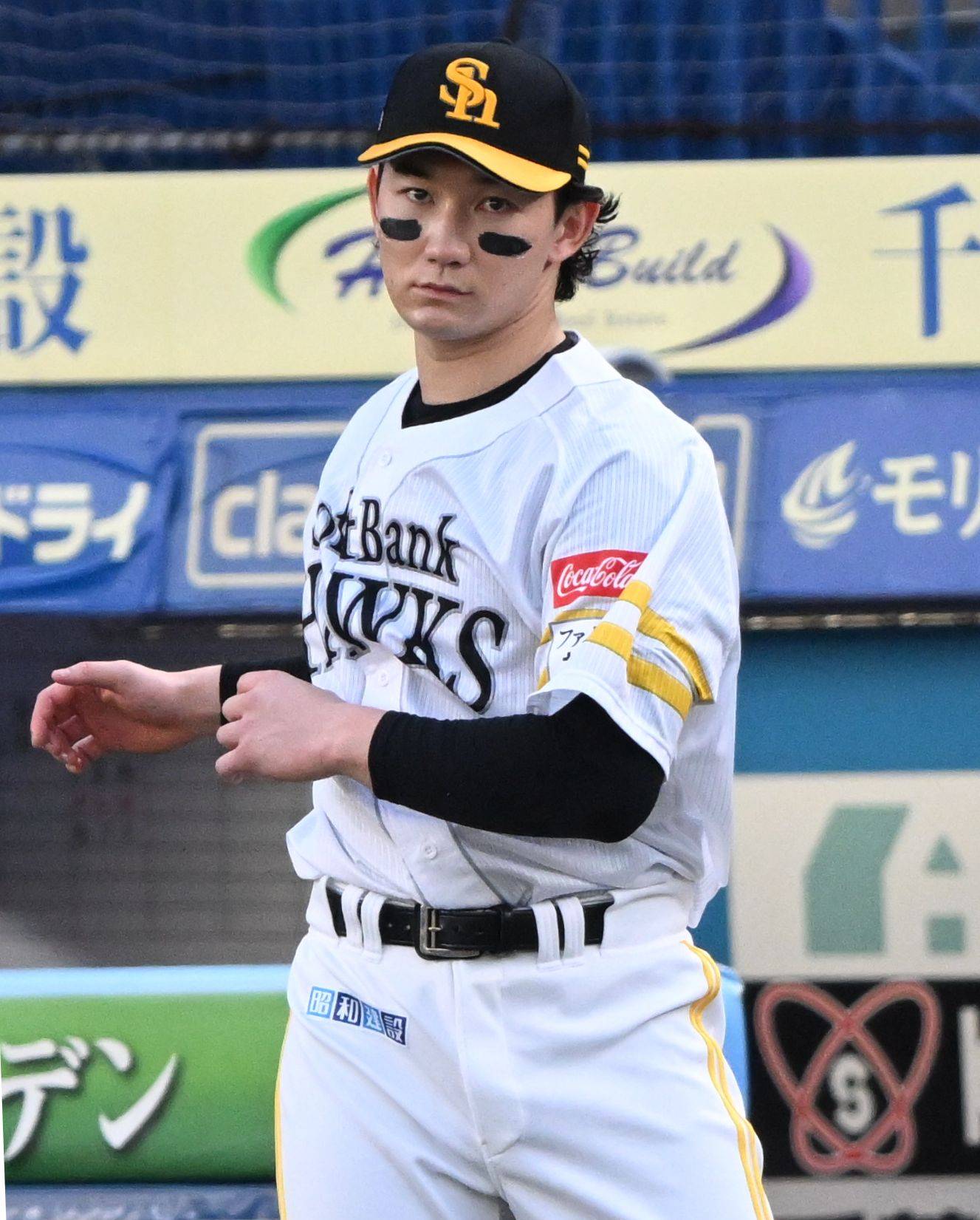 守備練習する柳田（撮影・柿森英典）｜【7.18 ロッテ戦ハイライト
