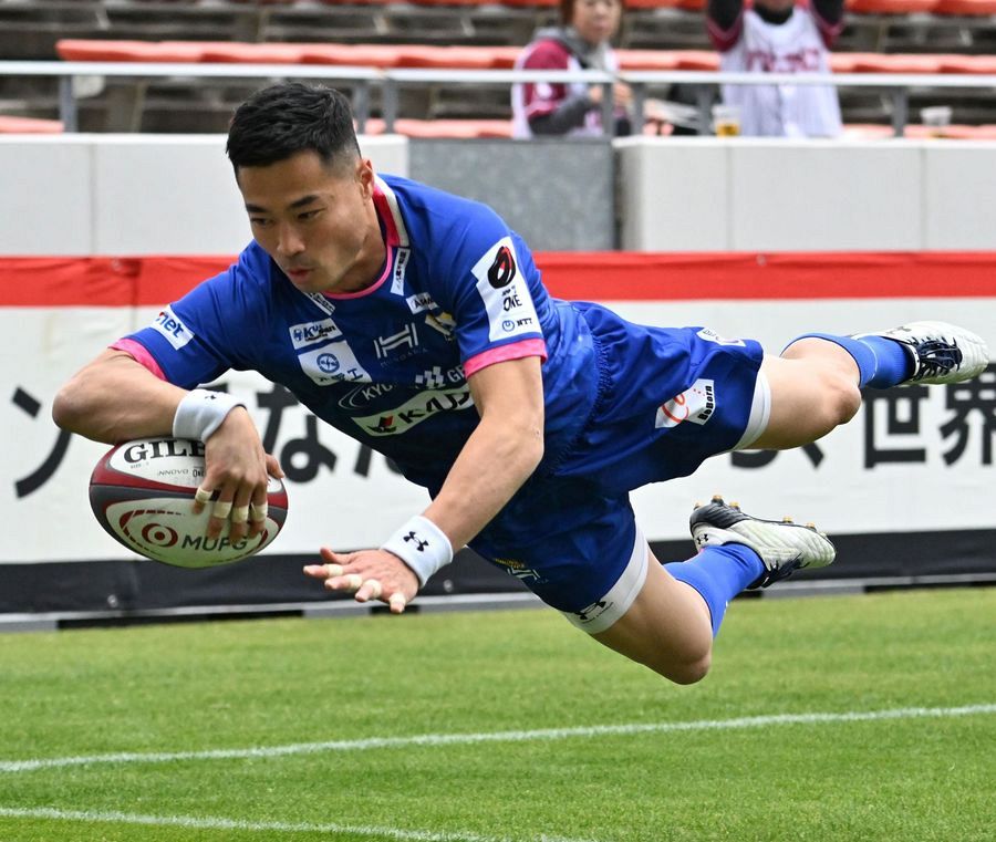 通算108トライの元日本代表WTB山田章仁が九州電力キューデン