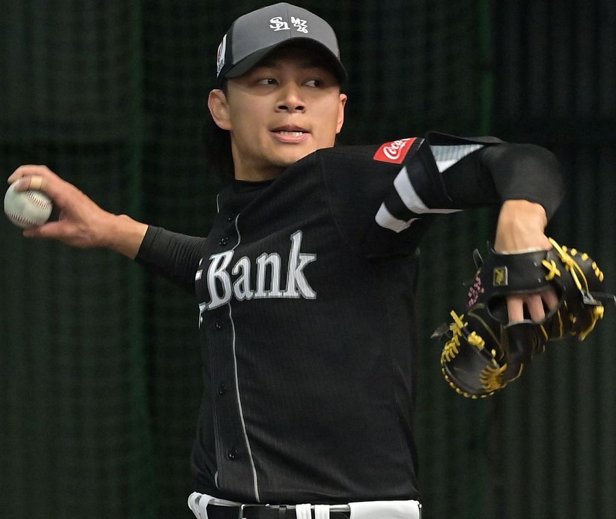 WBC出場見込まれるソフトバンク徐若熙が貫禄の初ブルペンで45球 小久保