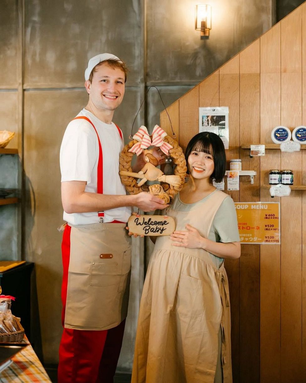 マタニティフォト　魔女の宅急便　オソノ　フクオ　セット　コスプレ 魔女の宅急便 おそのさん コスプレセット マタニティフォト