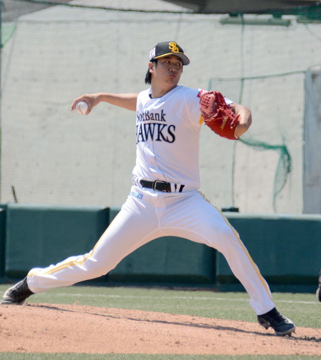 WBC台湾代表のソフトバンク育成右腕 2カ月ぶりの2軍戦で毎回の6回9K無