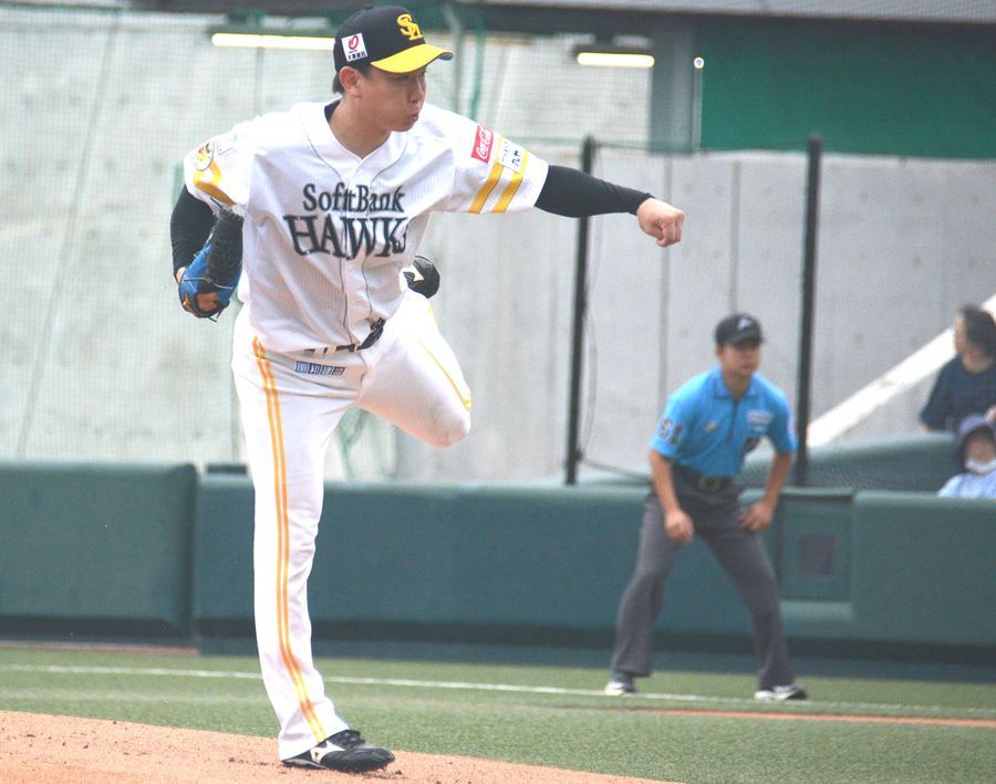 ソフトバンク中村稔弥、2軍戦で今季最多の106球 無死満塁のピンチも無