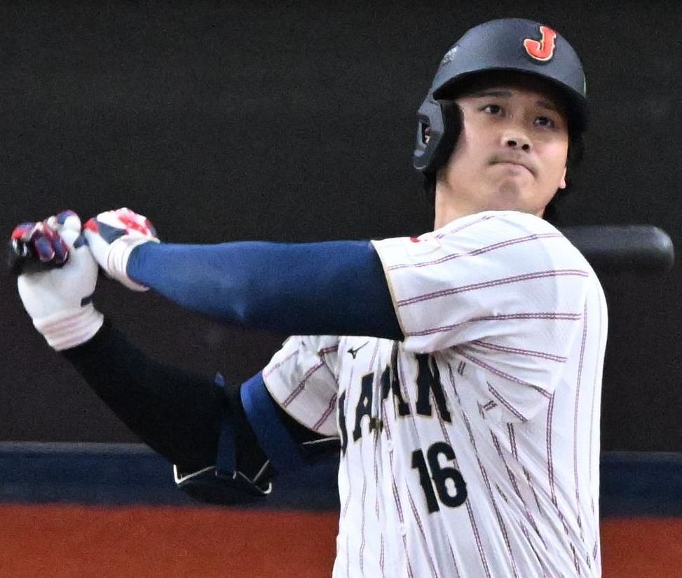 大谷翔平が3年ぶりの国内侍ユニホーム姿で第1打席は左飛 「2番DH」で
