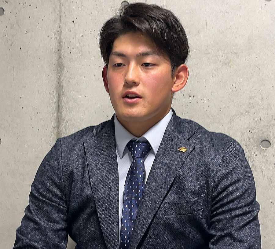 風間球打選手【XLサイズ 】ソフトバンク ユニフォーム 白 若鷹始動、1位風間「歴史に名を」 背番号1を初披露 新入団会見