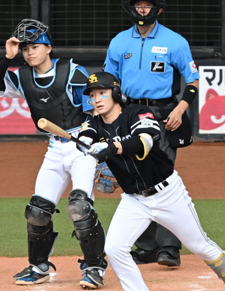 ソフトバンク正木智也の犠飛で先制成功 1本塁打4得点の20日に続き役割