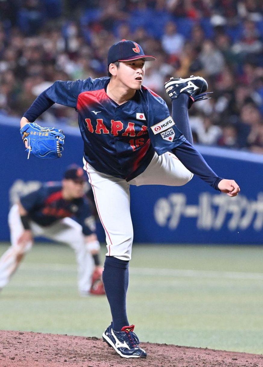 西武・隅田知一郎が圧巻の3者連続三振で1回無失点【侍ジャパン