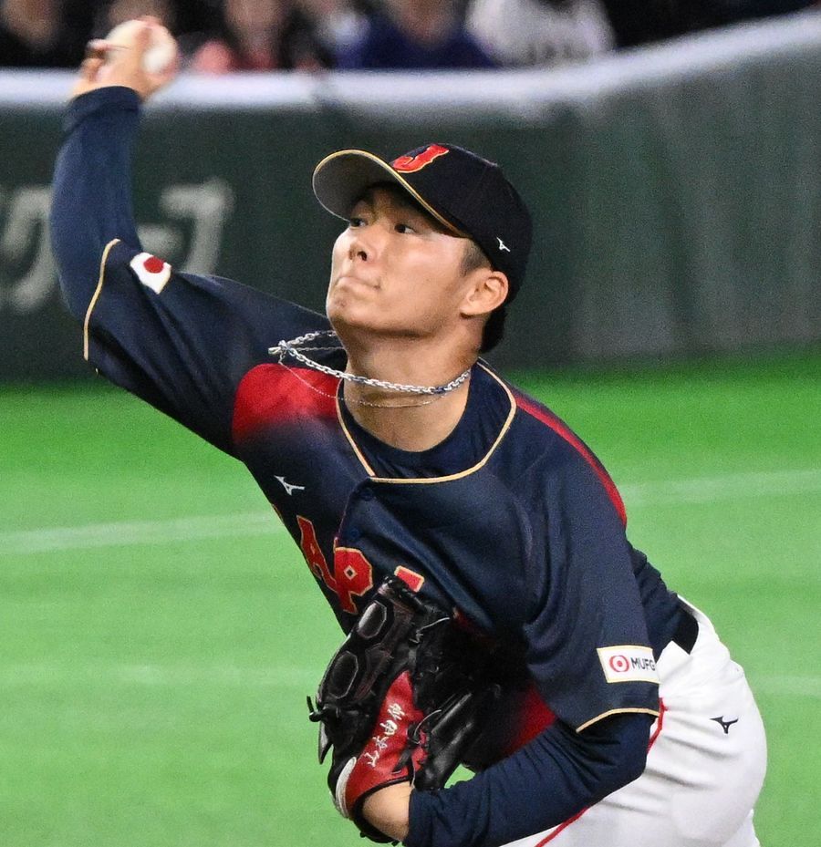 侍ジャパンのエース山本由伸は3回途中で降板、無安打投も2死満塁迎え