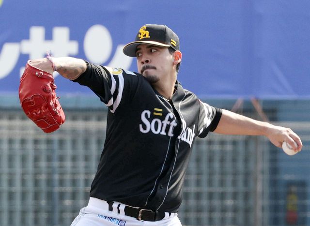 昨年右ほお骨折 ソフトバンク谷川原健太が新マスク着用「今年1年は