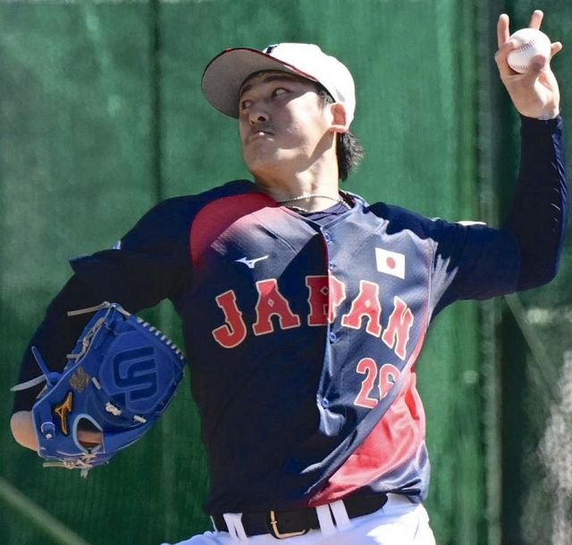 侍ジャパン】山下舜平大が侍デビューで159キロ！ 昨季パ・リーグ新人王
