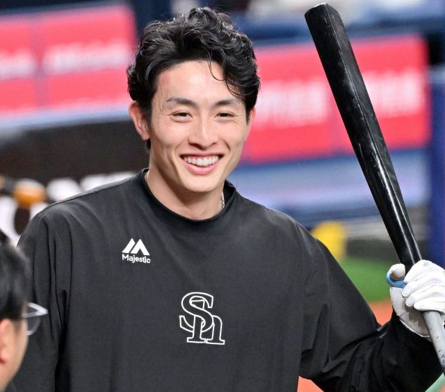 ソフトバンクホークス 勝連大稀 #130 バット NPBマーク 支給品 実使用