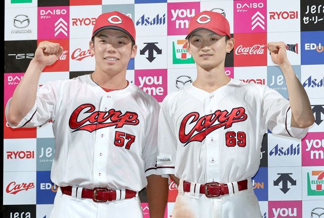 広島の森下暢仁が仕事中の同僚を〝隠し撮り〟 「やめなさい」小園海斗